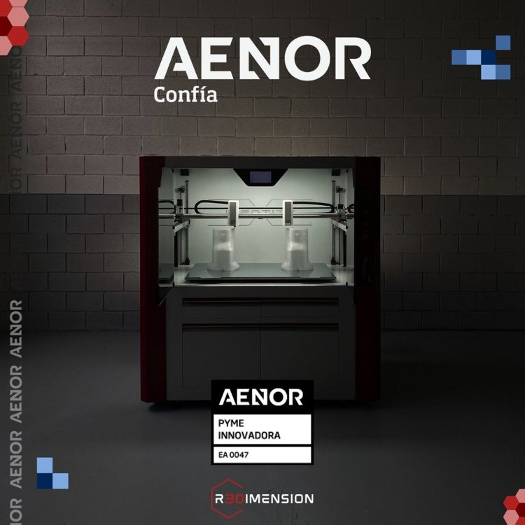 🥇La turolense <a href="/r_3dimension/">R3DIMENSION</a> , empresa <a href="/CEEIARAGON/">CEEIARAGON</a> , reconocida por <a href="/AENOR/">AENOR</a>  con la certificación Pyme innovadora 💡🖨️
📌#pyme #innovacion #impresion3d

👀➕goo.su/A64o9B