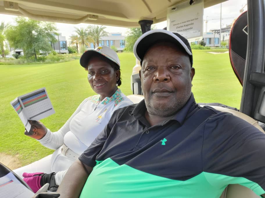 MbararaClub's tweet photo. "Swinging success in Dubai!"🏌️‍♂️Mr. and Mrs. Kagombe Edrae proudly represented Mbarara Sports Club at the prestigious golf tournament in Dubai. 
Their skill on the course and sportsmanship off it truly showcased the spirit of our club. Mr Kagombe won a paid trip to Thailand. Congs https://t.co/iBaIlZHzqz
