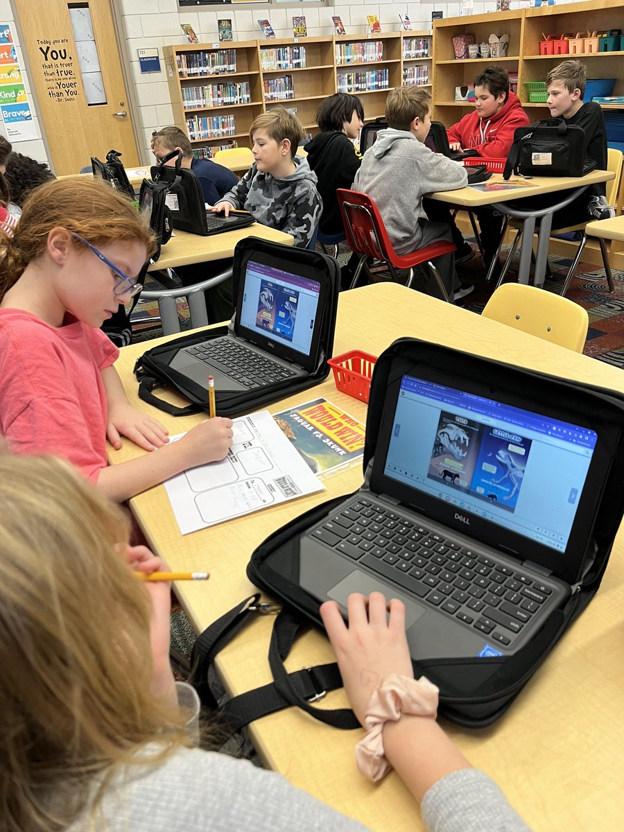 DAISLibrary's tweet image. It’s a battle of animals! 6th graders are using our ABDO Digital Who Would Win series to find facts on strength, traits, and abilities that would make their animal the winner!💪🏻 @PSLA_News @cjabrams