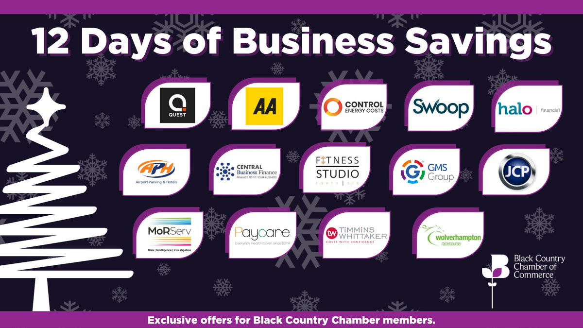 Now it seems socially acceptable to mention... 🎄

Throughout December we will be highlighting the range of business savings on offer to Black Country Chamber members from some of our members and business partners. 

Find out more ➡️ loom.ly/moaaWk8