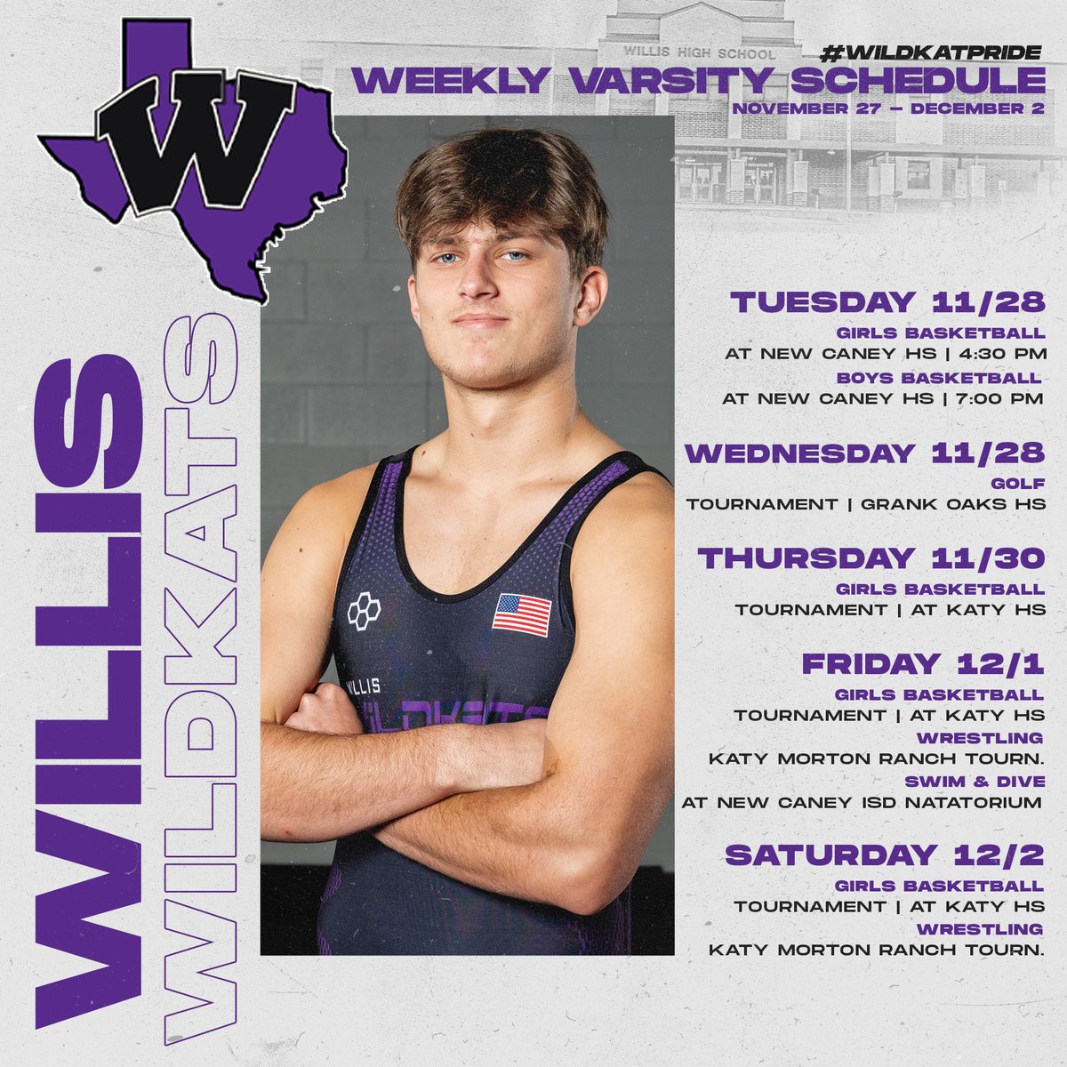 It's been a big week for the Wildkats! Be sure to cheer these teams on as we head into the weekend! 🎉