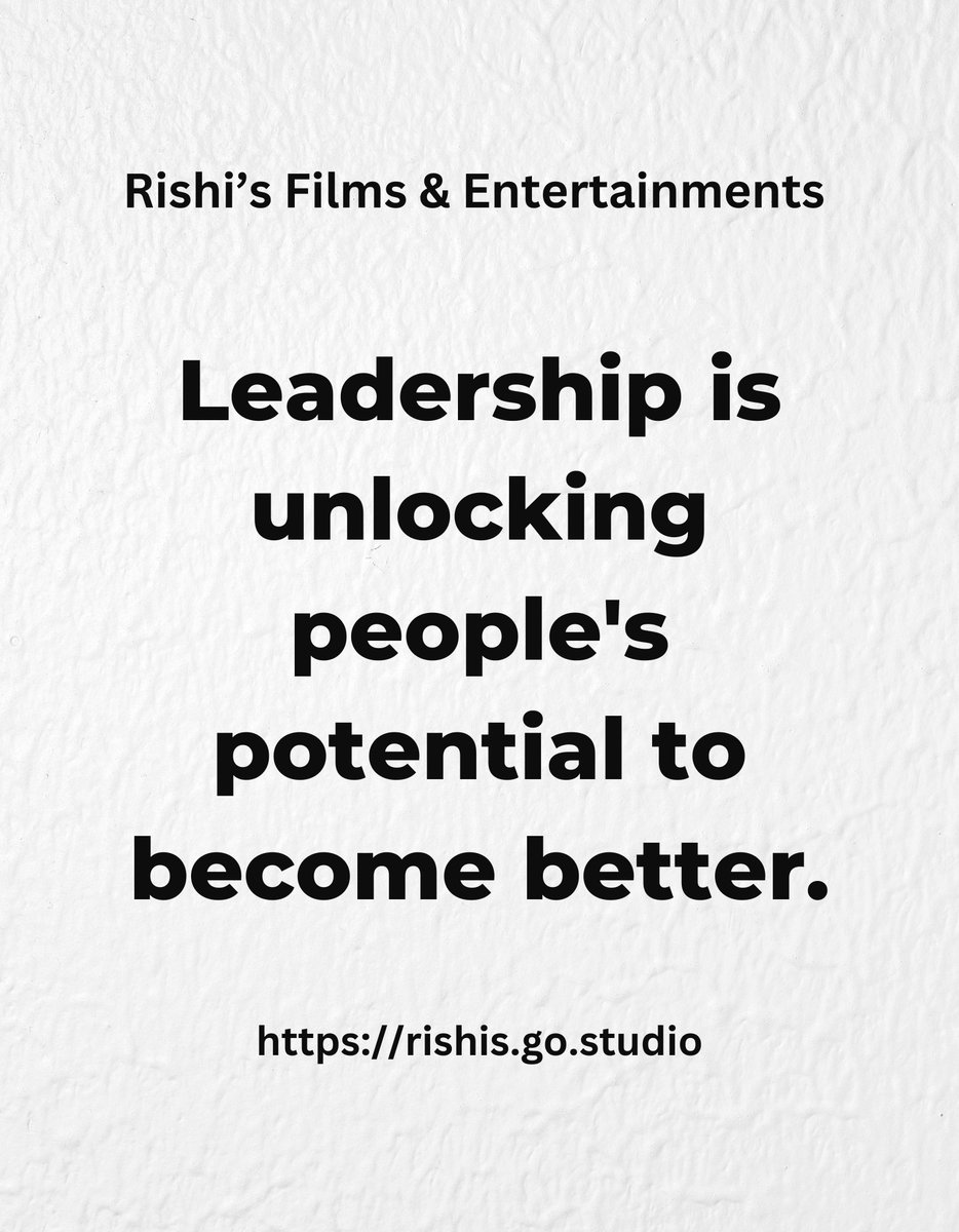 Unlock your team's potential! Guide, inspire, and watch them grow into better versions of themselves. #LeadershipGoals
#rishis #films #leaderquotes #leadership #quotes #smartquotes #success #leader #lifequotes #nicequotes #inspiredquotes #motivationyou #kingofquotes #justquotes