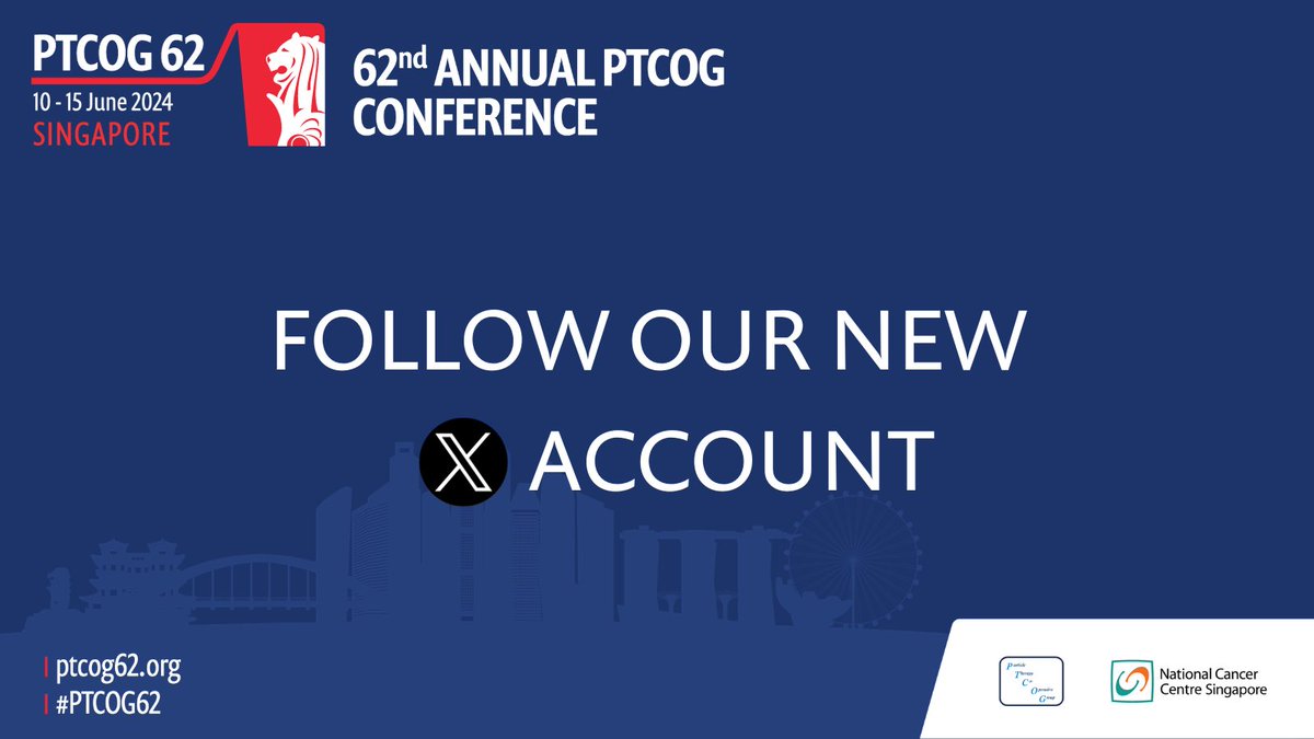 📢 Follow our new official account - <a href="/PTCOG_Official/">The Particle Therapy Co-Operative Group (PTCOG)</a>!

➡️ Stay updated and join us on the journey to #PTCOG62 for the latest updates, insights, and exclusive content. 

Let's connect and advance particle therapy together! 🚀

#RadOnc #MedEd #oncology #particletherapy