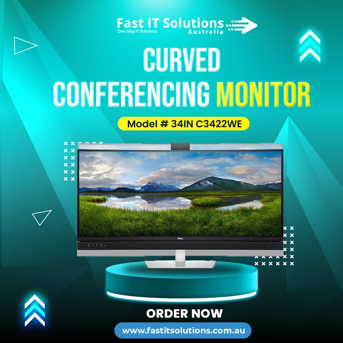 BUY Dell 34IN C3422WE Curved Video Conferencing Monitor with the following features One button.  
𝐅𝐨𝐫 𝐌𝐨𝐫𝐞 𝐃𝐞𝐭𝐚𝐢𝐥𝐬: 𝐂𝐨𝐧𝐭𝐚𝐜𝐭: +61 491 678 165  𝐖𝐞𝐛𝐬𝐢𝐭𝐞: fastitsolutions.com.au
