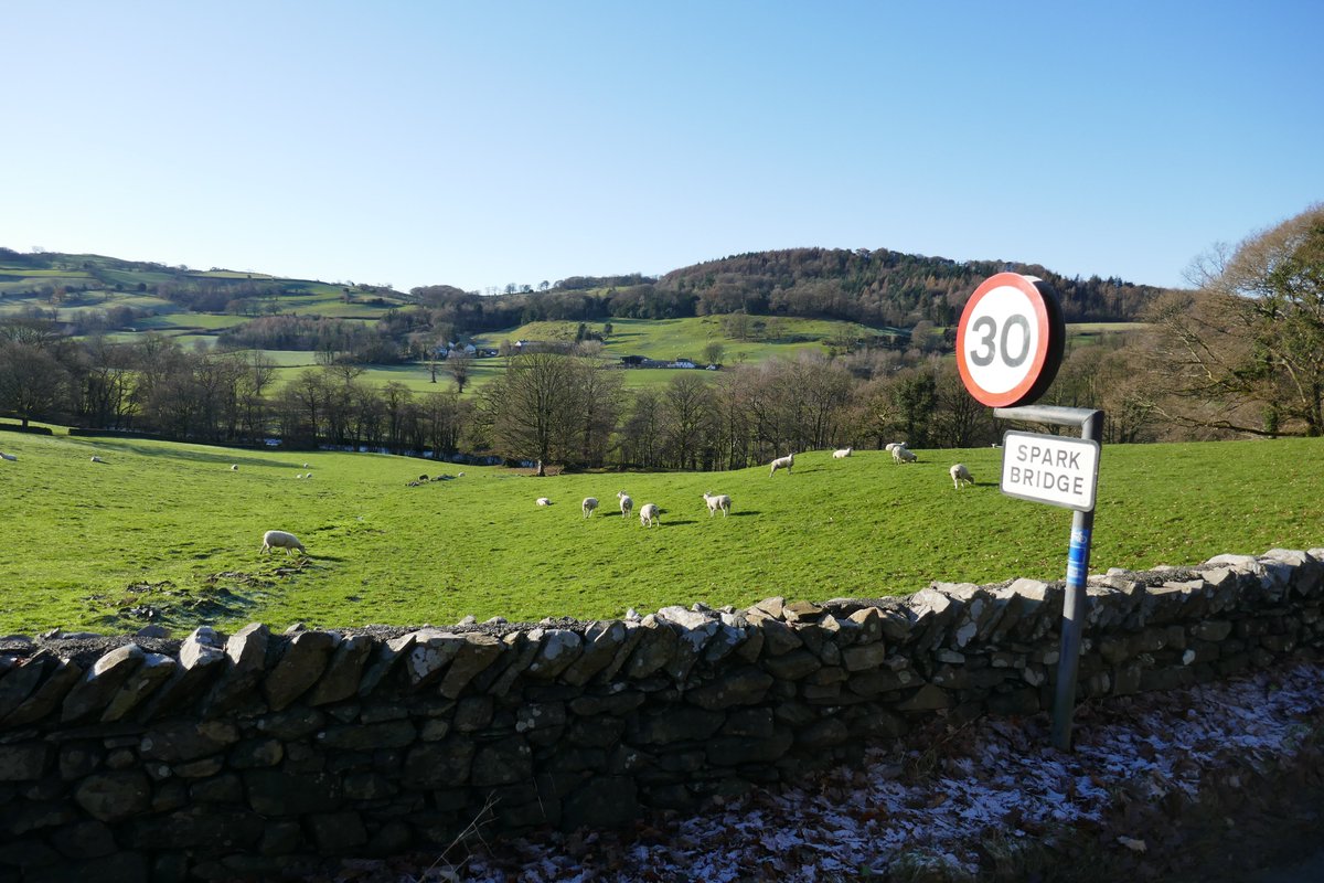 TheLengthsman's tweet image. Lovely view from the office this morning in #SparkBridge of the Crake Valley in glorious sunshine 😎
#sheep
#Lovewhereyoulive