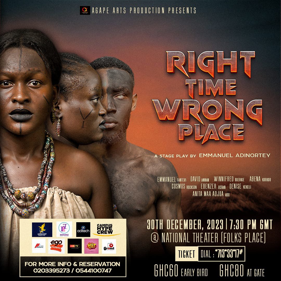 Simply_miles8's tweet photo. Going Back To Our Roots Just As We Promised.... 

 #RightTimeWrongplace Showing On The 30th of December, 2023 
At The National Theatre 🎭 FolksPlace

.. Dial* 713 * 33* 17# to Book your seat now #THEBIG5PLAYS 😅🔥

Kindly retweet https://t.co/zyGfiR4TWP