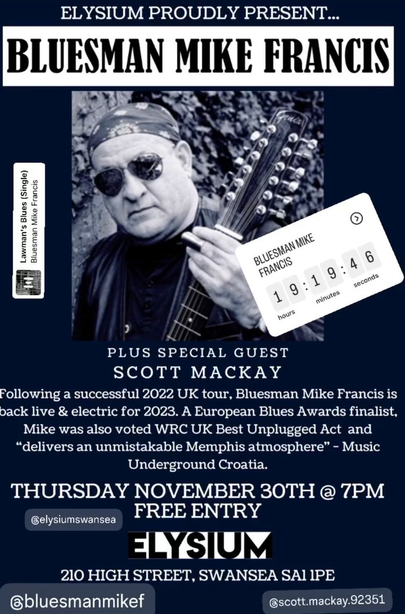 Hey its happening &amp; it's today! <a href="/elysiumgallery/">elysium</a> #Swansea from 7pm. Free entry &amp; seated with Support from Scott Mackay