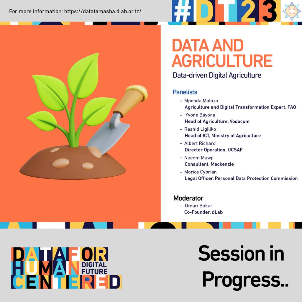 📣#DataTamasha2023 | We're talking about data + agriculture. Come join us.

Follow the conversation: bit.ly/DT23Day2

<a href="/IramMsuya/">Dr. Ibrahim Msuya (PhD)</a>
#dLabTz #datarevolutiontz