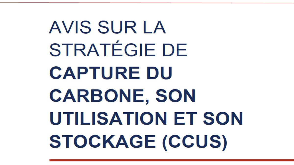 Le @hc_climat émet son avis sur la stratégie française de capture, stockage, et utilisation du #CO2 (#CCUS), en réponse à une saisine de la Première ministre @Elisabeth_borne 👉📖hautconseilclimat.fr/publications/a…