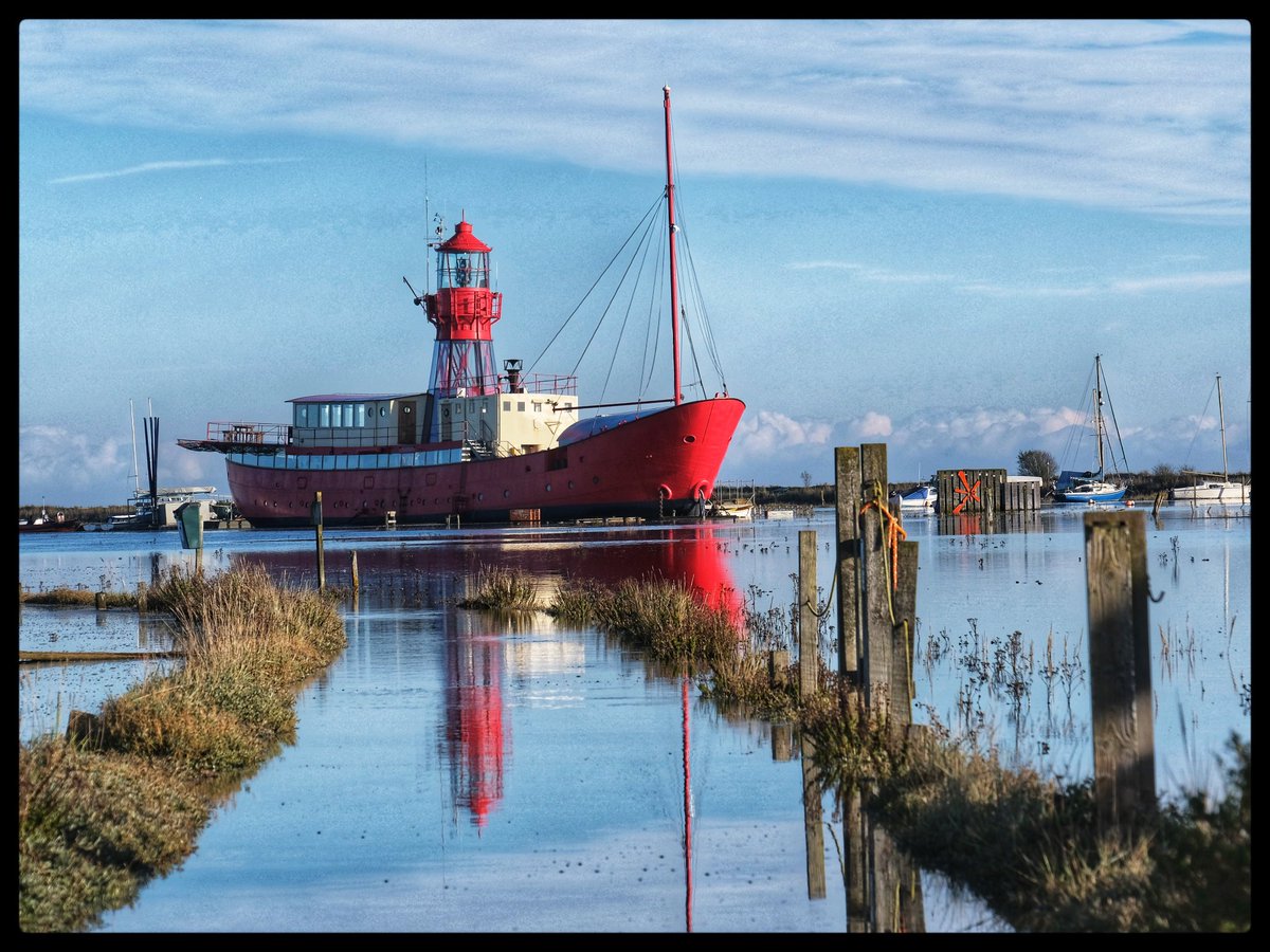 The lightship at Tollesbury Essex looking good in the sunshine today. #essexcoast #coastalwalks #lightship