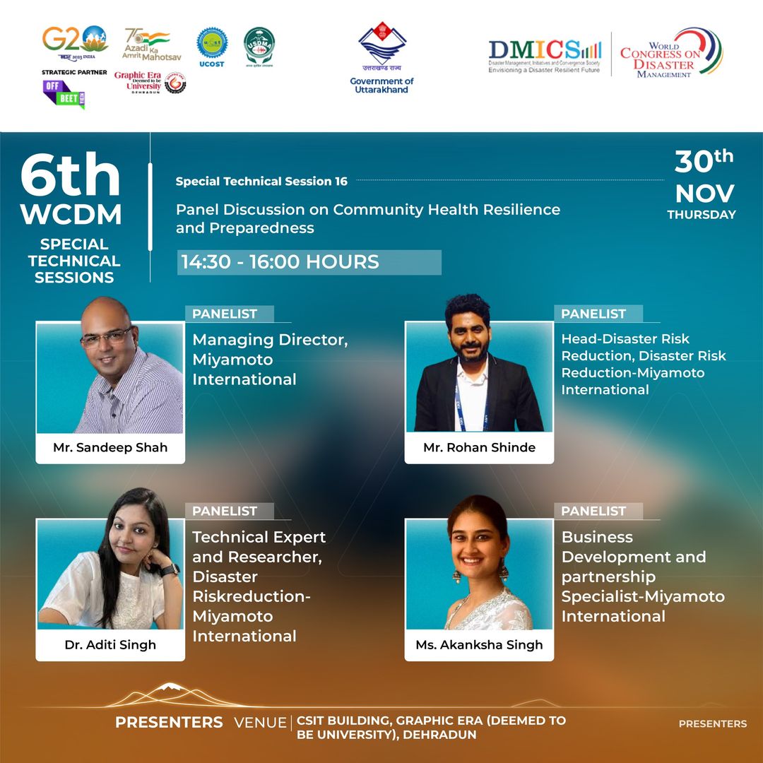 Special Technical Session 16 : Community Health Resilience

#resurgentuttarakhand #WCDM #6WCDM #RuralDevelopment #UNESCO #WorldBank #GlobalDevelopment #ClimateChange #ReshapingDisasterResponse #BuildingResilientFuture #ClimateAction #DisasterPreparedness #researchforchange