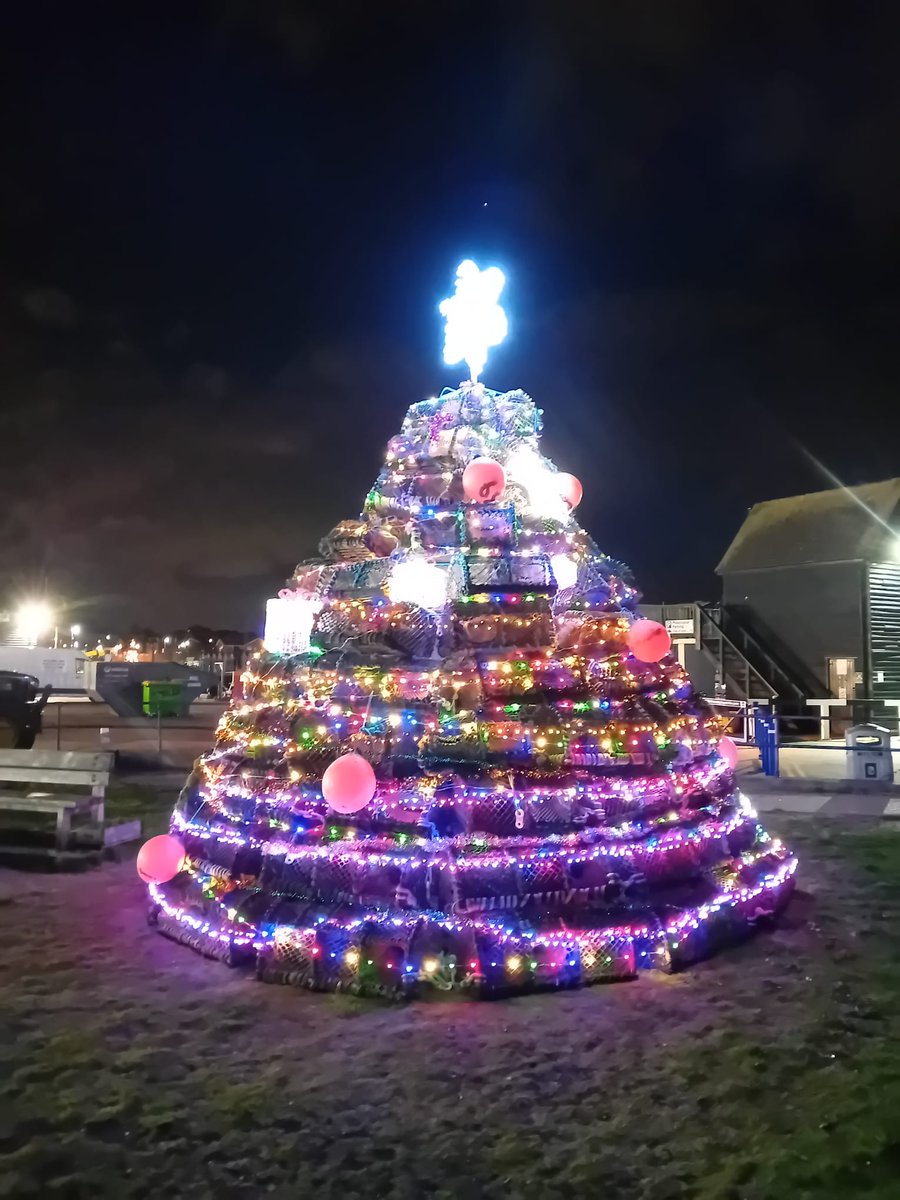 The fishermen's tree at Whitstable Harbour is once again getting us in the festive mood. Spectacular! Harbour Board Chairman, Cllr Chris Cornell, said: "It brings Christmas joy to the harbour and is a firm favourite with everyone in the town. A big thank you to the fishermen!"