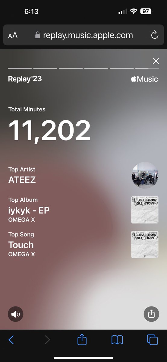 goofygal73's tweet photo. When Replay ‘23 comes out and your top album and song are only a month old you might have a problem. #OMEGA_X #iykyk #Touch #오메가엑스 @OmegaX_members @OmegaX_official https://t.co/cfEsk97ahL