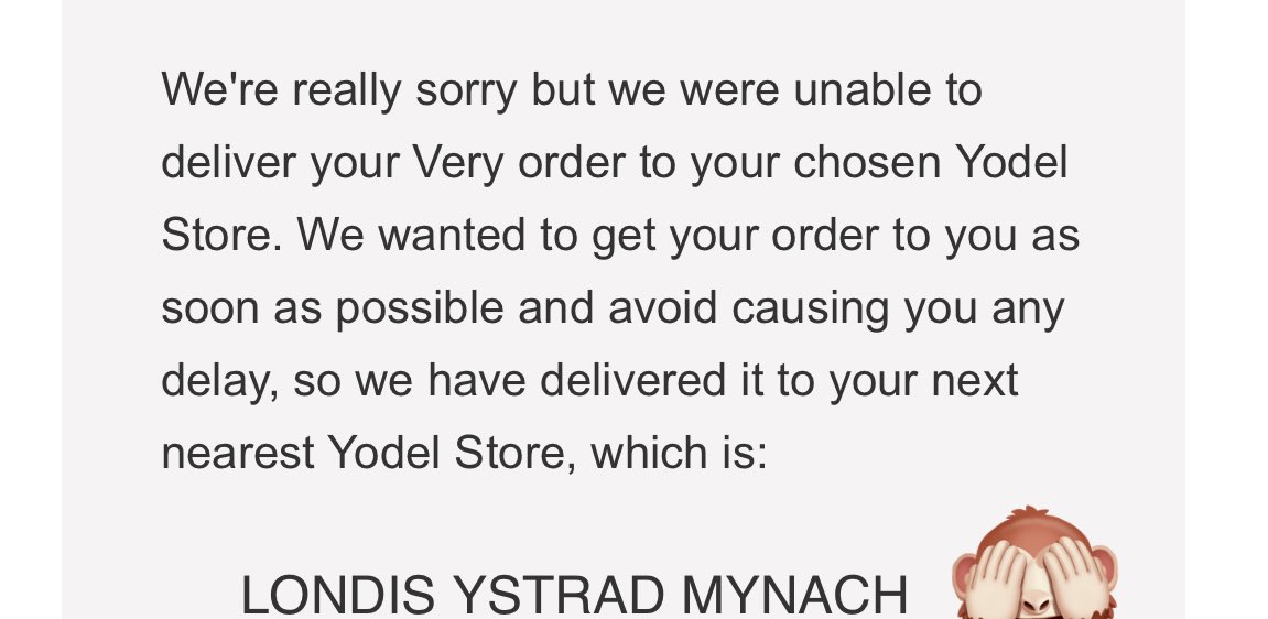 Morning <a href="/YodelOnline/">Yodel by InPost Delivery Network</a> , you’ve delivered my parcel to what you claim to be my “next nearest store”, but there are 5 closer ones to the one you’ve delivered it to. What gives?!