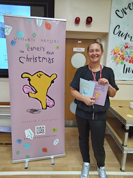vernon_primary's tweet photo. Amazing visit on Monday from children's author, Susanne T Schroder, who shared her new Christmas book with us all, 'Camel's first Christmas'. @stschroder https://t.co/lXNlIMLfPB