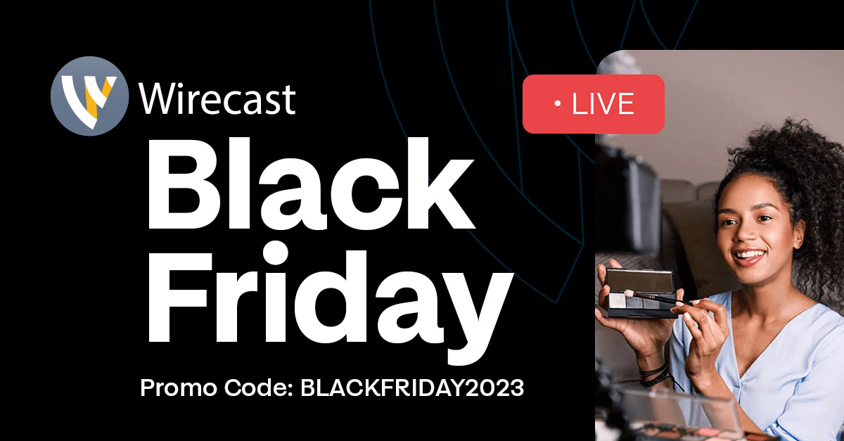 Wirecast's tweet photo. The #Wirecast #BlackFriday Sale ends TODAY! Get a free month of Wirecast when you sign up for an annual subscription before it ends. Use BLACKFRIDAY2023 to get top-of-the-line #streaming tools at the best price of the year! https://t.co/bBvyofMMZZ

#Telestream #videoproduction https://t.co/Dm7vCyNyOd