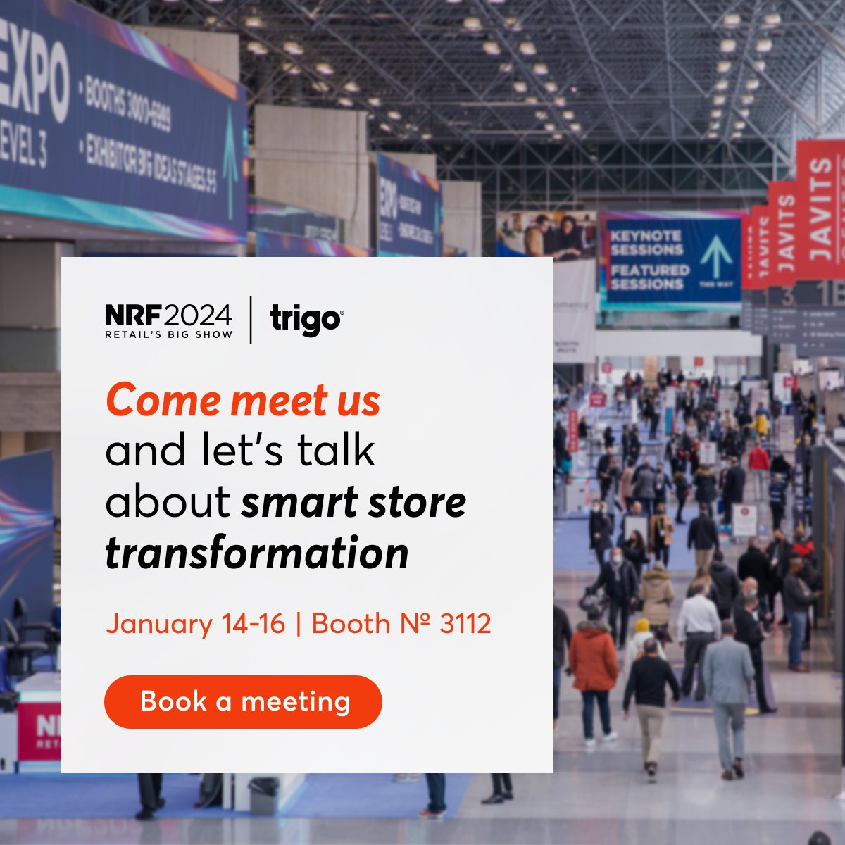 They call it BIG for a reason. Trigo is heading to NRF 2024 - Retail's Big Show! Join us as we unveil our latest innovations in computer vision for retail, including our industry-defining REAL-TIME receipt capabilities. Book now: bit.ly/3R0SeFC