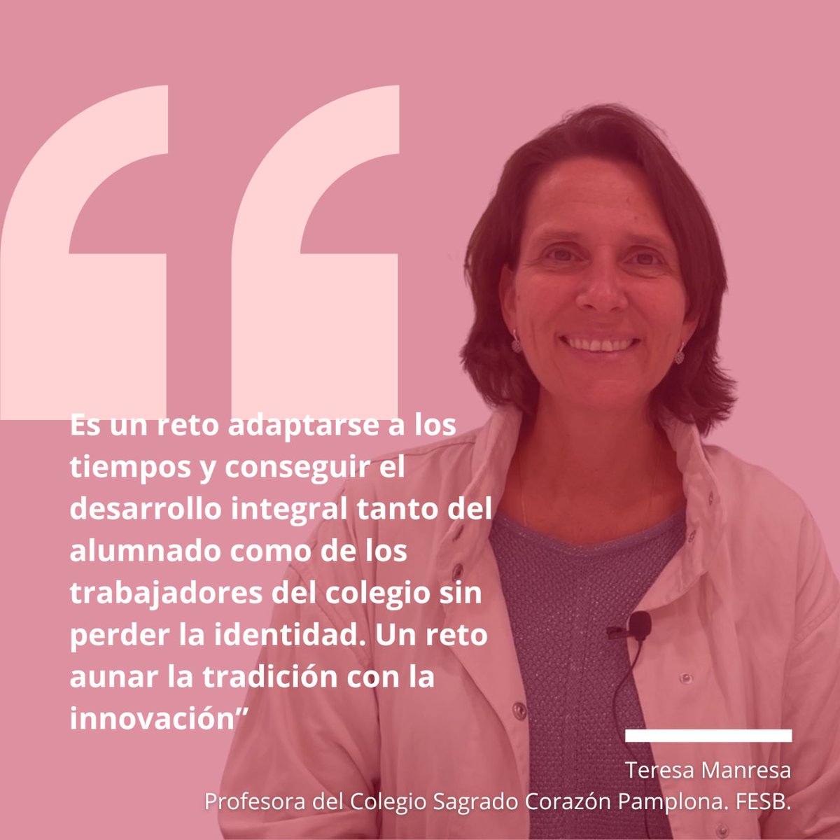 fesofiabarat's tweet photo. 🎙️Como cada jueves, #TestimoniosFESB 
¿Cómo hacemos posible una escuela inclusiva donde nadie se quede atrás?
Teresa Manresa, profesora del colegio @SagCorPamplona https://t.co/aL0XV1BRVH
