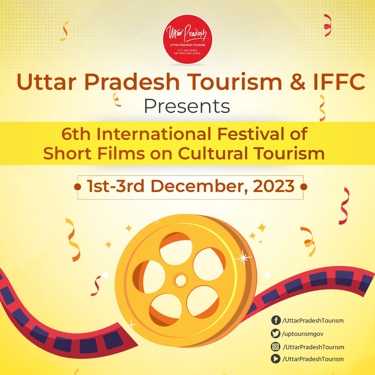 uptourismgov's tweet photo. Experience the iconic amalgamation of esteemed guests and celebrities as you explore the 6th International Festival of Short Films on Cultural Tourism.
#IFFC #ShortFilmFestival #IFFCIndia #shorts #Kashi #Banaras #Varanasi #UPTourism #UttarPradesh
@IFFCIndia @MukeshMeshram https://t.co/zk9RgahSvw