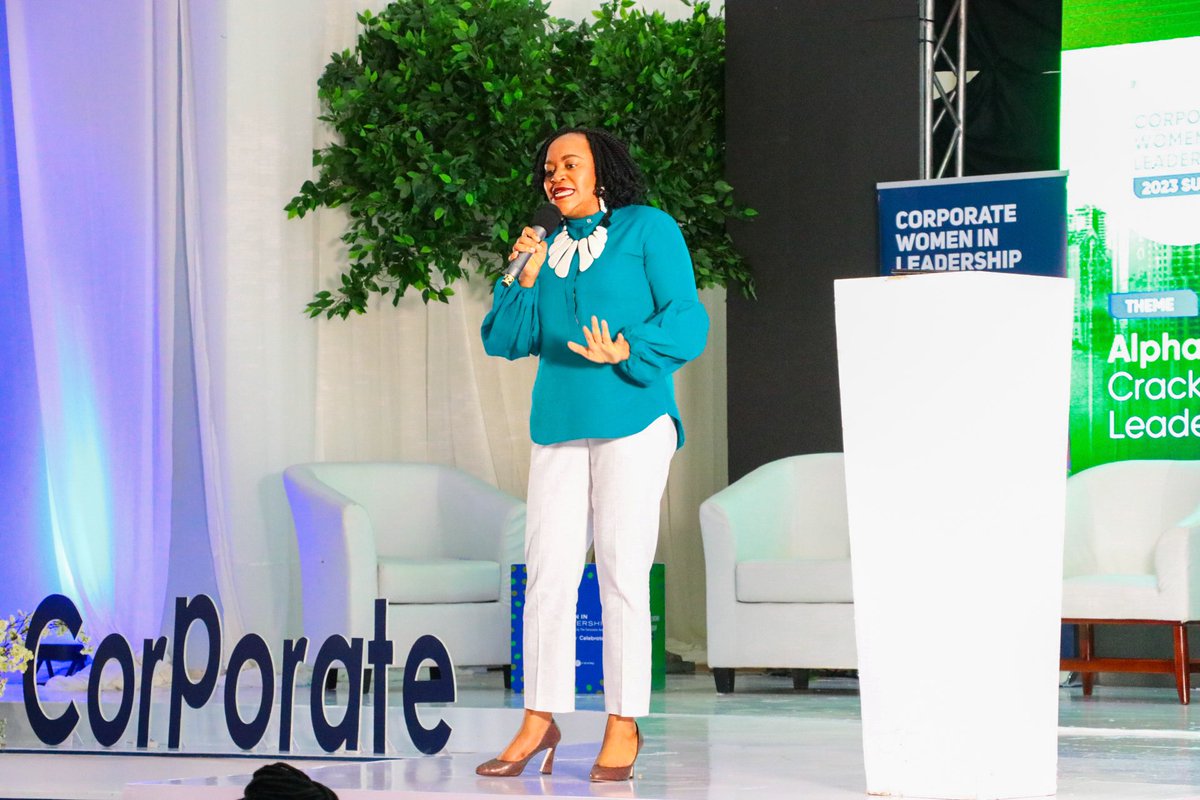 MTNCameroon's tweet photo. Under the theme "Alpha Woman:
Cracking the leadership code," @mkngambi shared 5 lessons for women to thrive in leadership roles.
#DoingGoodTogether #CWILS https://t.co/2WRq6uIlcr