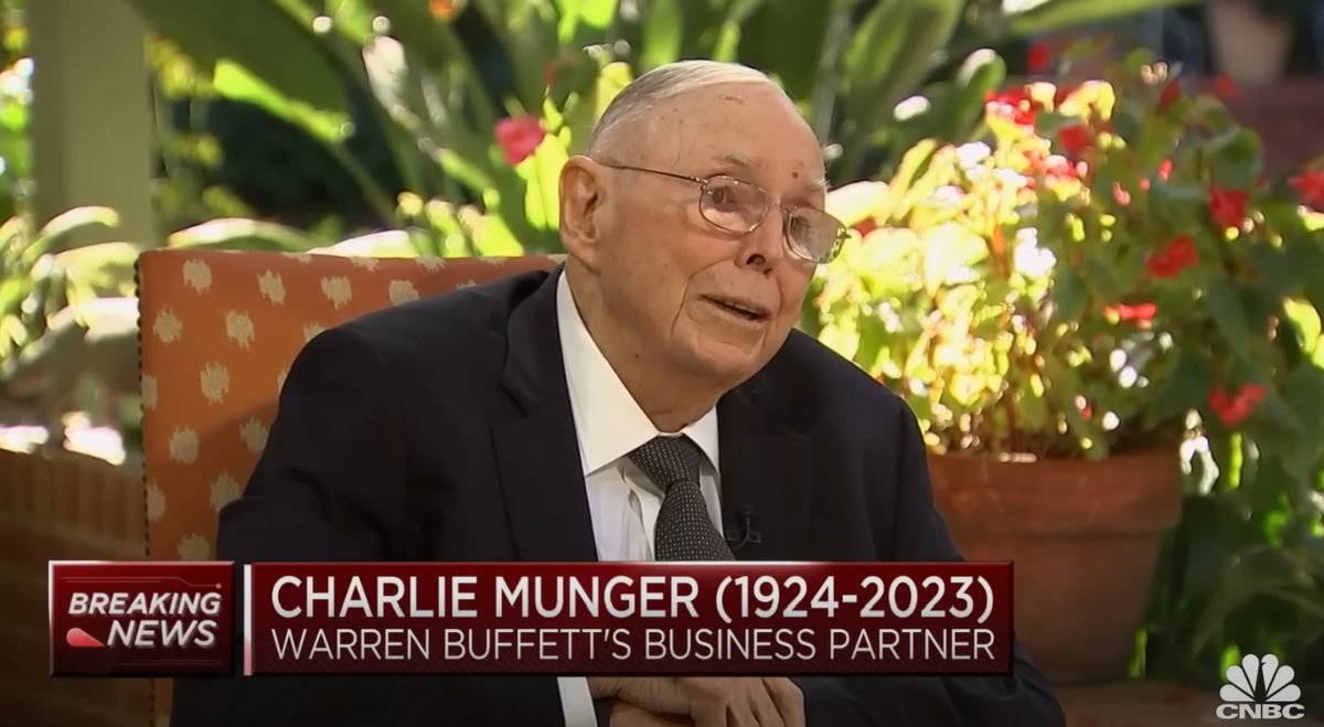 Charlie Munger's final lesson for us:

Don't wait to catch your tuna until it's too late

I still find it hard to accept that Charlie Munger is no longer with us.

In what would be his final interview, CNBC’s Becky Quick posed a thought-provoking question: “Is there anything left