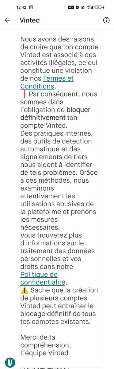 nom2zeus's tweet photo. @vinted pourquoi vous m'avez fermé mon compte pour seul fait une j'ai posté ici un message disant que des #arnaqueurs sévissent sans impunité sur #Vinted ?
Vous avez associé mon pseudo sur X avec le mot #parfum évoqué #aquadiparma vous suffit de prendre me #bloquer ? https://t.co/pVzCkwAk1p