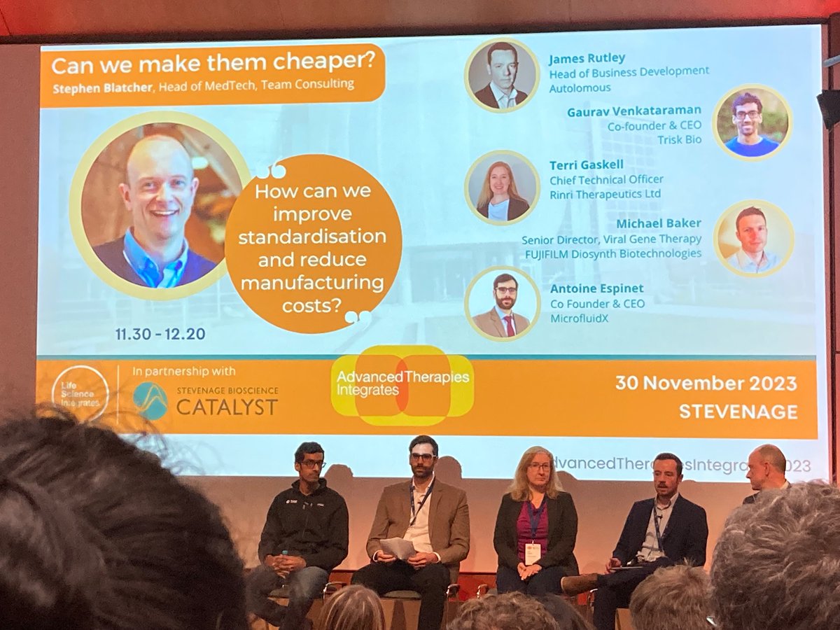 At #advancedtherapiesintegrates2023 hearing about the impact of critical mass and positive results for early products for #ATMPs
@SteBioCat