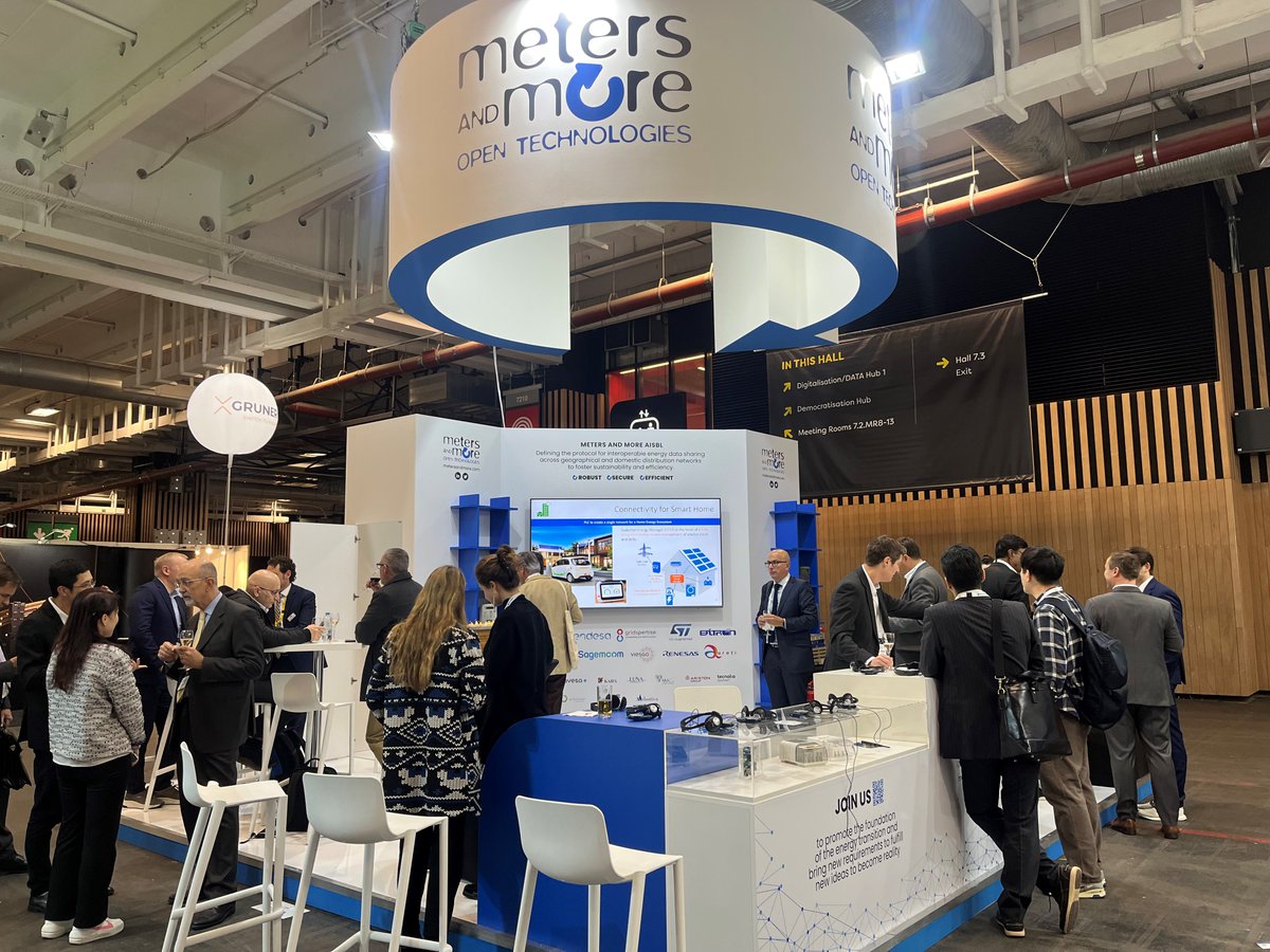 Meters and More hosted a networking cocktail event at its booth yesterday evening to close out a busy day at <a href="/Enlit_Europe/">Enlit Europe</a>! M&amp;M General Manager, Carlo Maria Drago opened the event with greetings to visitors and insightful words on the work of our association!

#EnlitEurope