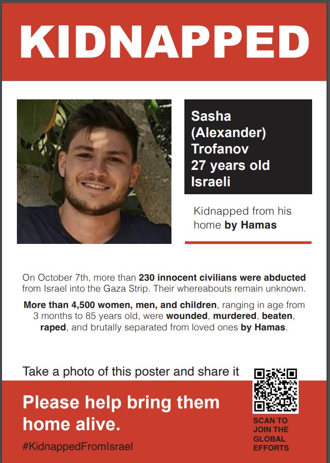 LahavHarkov's tweet photo. Sasha's mother and grandmother were released yesterday - but he is still being held hostage in Gaza https://t.co/j8D81OOqiM