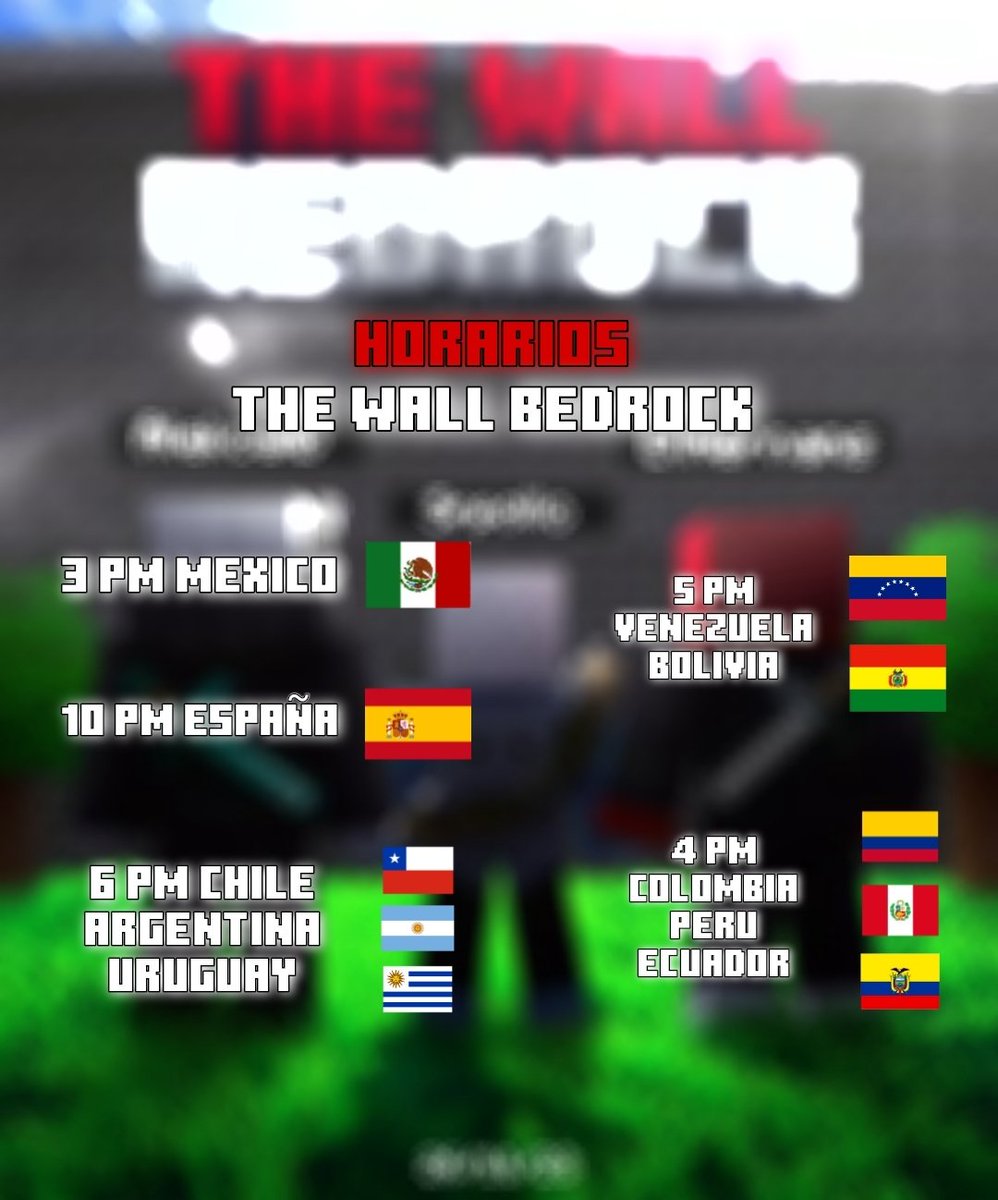 Horarios THE WALL BEDROCK

Nos Vemos Este Domingo 3 de Diciembre 👑  

Recordarles que La Unica Forma de Entrar con Los cupos Llenos Es En Welme ✍️ 👇
welme.tv/user/SrPollo