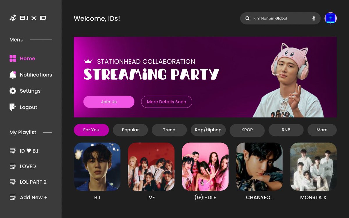 khb131_Global's tweet photo. 🐥 Stationhead Streaming Party 🆔

3️⃣ B.I x CHANYEOL #BIxCHANYEOL
🗓️ December 2nd (SAT)
⏰ 9PM - 11PM KST
📻 https://t.co/U9QGib3CSi

4️⃣ B.I x MONSTA X #BIxMONSTAX
🗓️ December 3rd (SUN)
⏰ 9PM - 12AM KST
📻 https://t.co/pczf97gGH8

See you IDs 🫡
#IDStream #HANBIN #BI #비아이 https://t.co/JebSlF9V3R