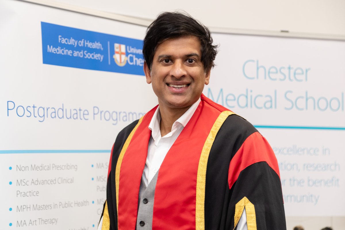 Dr Rangan Chatterjee, one of the UK's most influential doctors, has been appointed as a Visiting Professor of Health Education and Communication at the University of Chester. @FhscChester @drchatterjeeuk bit.ly/47EfgJI