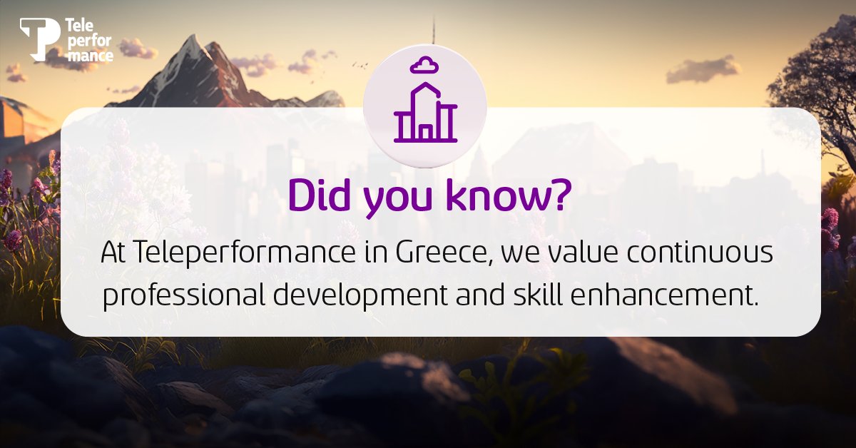 TP_Greece's tweet photo. At Teleperformance In Greece, we believe in nurturing talent. Our team members are on a journey of constant learning and development, ensuring you receive the best service. 📚🌟
Discover more: https://t.co/j8xttpGjvT
#TalentDevelopment #TeleperformanceGreece #TPGreece #TPFact https://t.co/K0euid3jcv