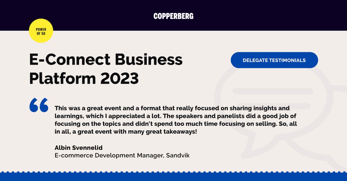 CopperbergAB's tweet photo. 💘 Pair up with success this Valentine's Day at the #econnect event! Join us in Stockholm on Feb 14, 2024, for a day with Europe's top #ecommerce leaders in #manufacturing. Get your free early bird ticket now!
🎟️ https://t.co/wJWo2VmNPY
#digitalization #b2b #b2bcommerce https://t.co/9VIuKHmjFJ
