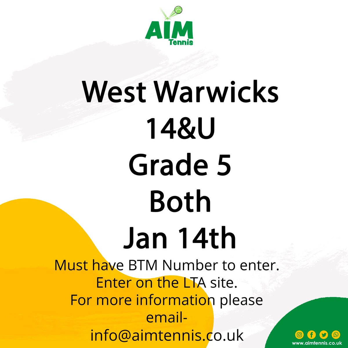 Take a look at our 14U event @westwarwicks 
#tennis #sport #tournament
