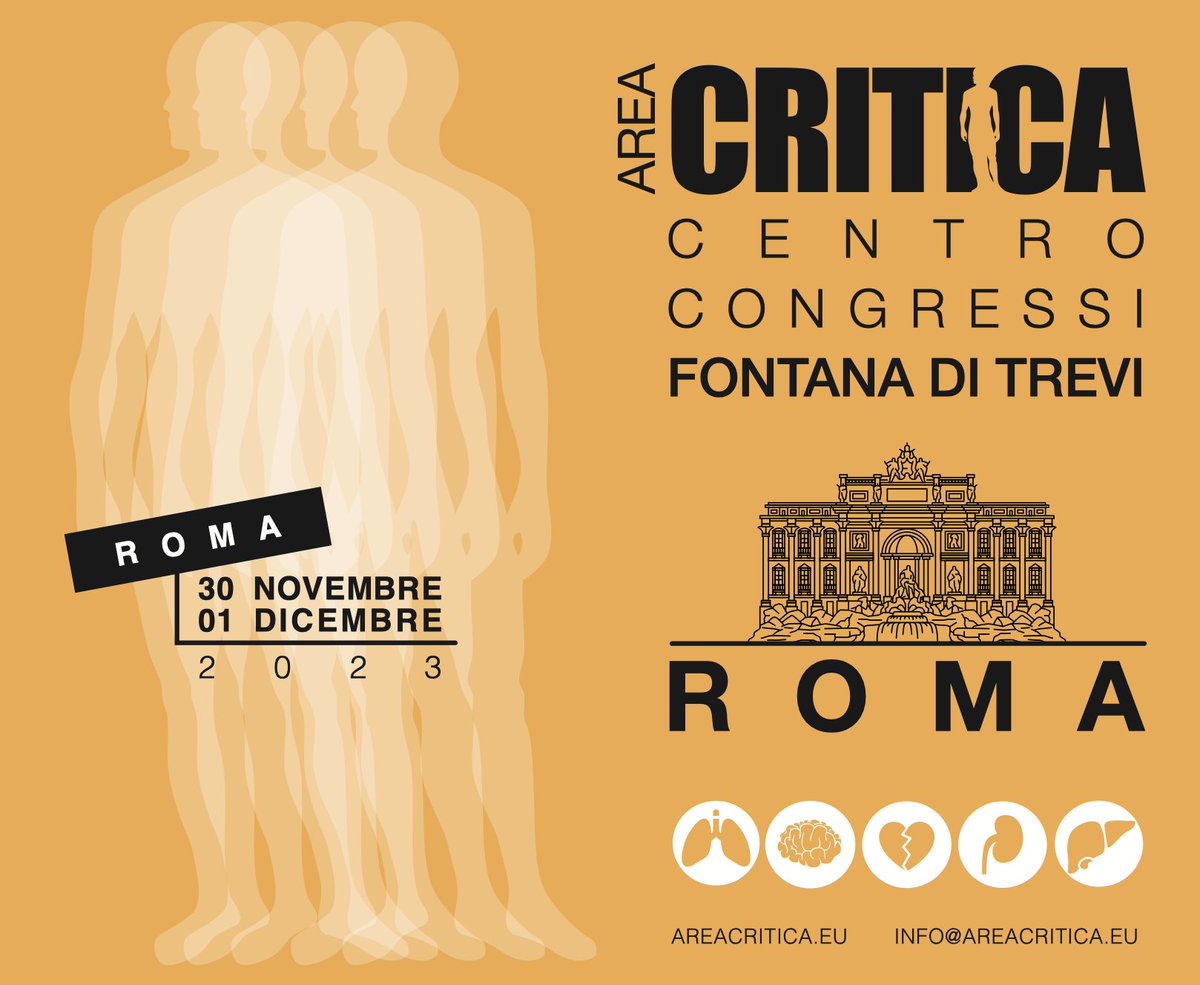 1/5 At #areacritica23 today in Rome, we present for the first times 4 studies that have been accepted in nice journals! The topics: 1⃣Renin as a prognostic marker 2⃣Angiotensin II for #cardiacsurgery 3⃣Mortality-reducing interventions for #COVID19 4⃣ECPR for cardiac arrest