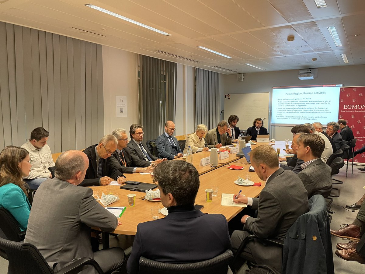 🚨 Happening now <a href="/EgmontInstitute/">Egmont Institute</a>: “Expert exchange on Arctic security with Samu Paukkunen”
 
Expert briefing by <a href="/SamuPaukkunen/">Samu Paukkunen</a> from <a href="/FIIA_fi/">FIIA</a> about security developments in the European Arctic and the Russian push to control the High North.