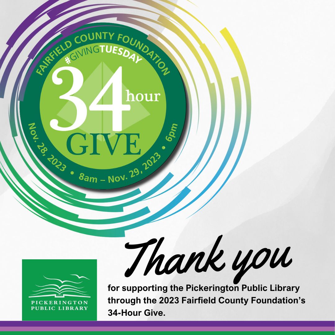 pickeringtonlib's tweet image. Thank you for your generous support of the Pickerington Public Library Fund through this year's Fairfield County Foundation 34-Hour Give event! #PPLibrary #GivingTuesday #FairfieldCountyFoundation #PickeringtonPublicLibraryFund