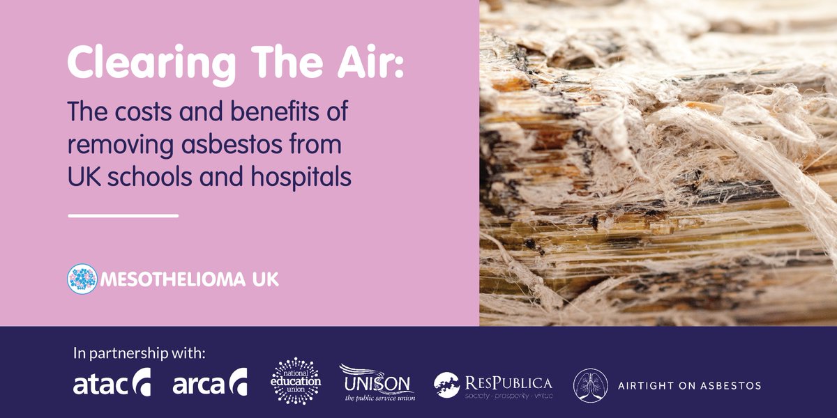 The results of a new report suggest that removing asbestos from schools and hospitals within the next 10 years would save the UK economy almost £12 billion over 50 years in the reduced economic and social costs of asbestos-related diseases mesothelioma.uk.com/cost-benefit-a…