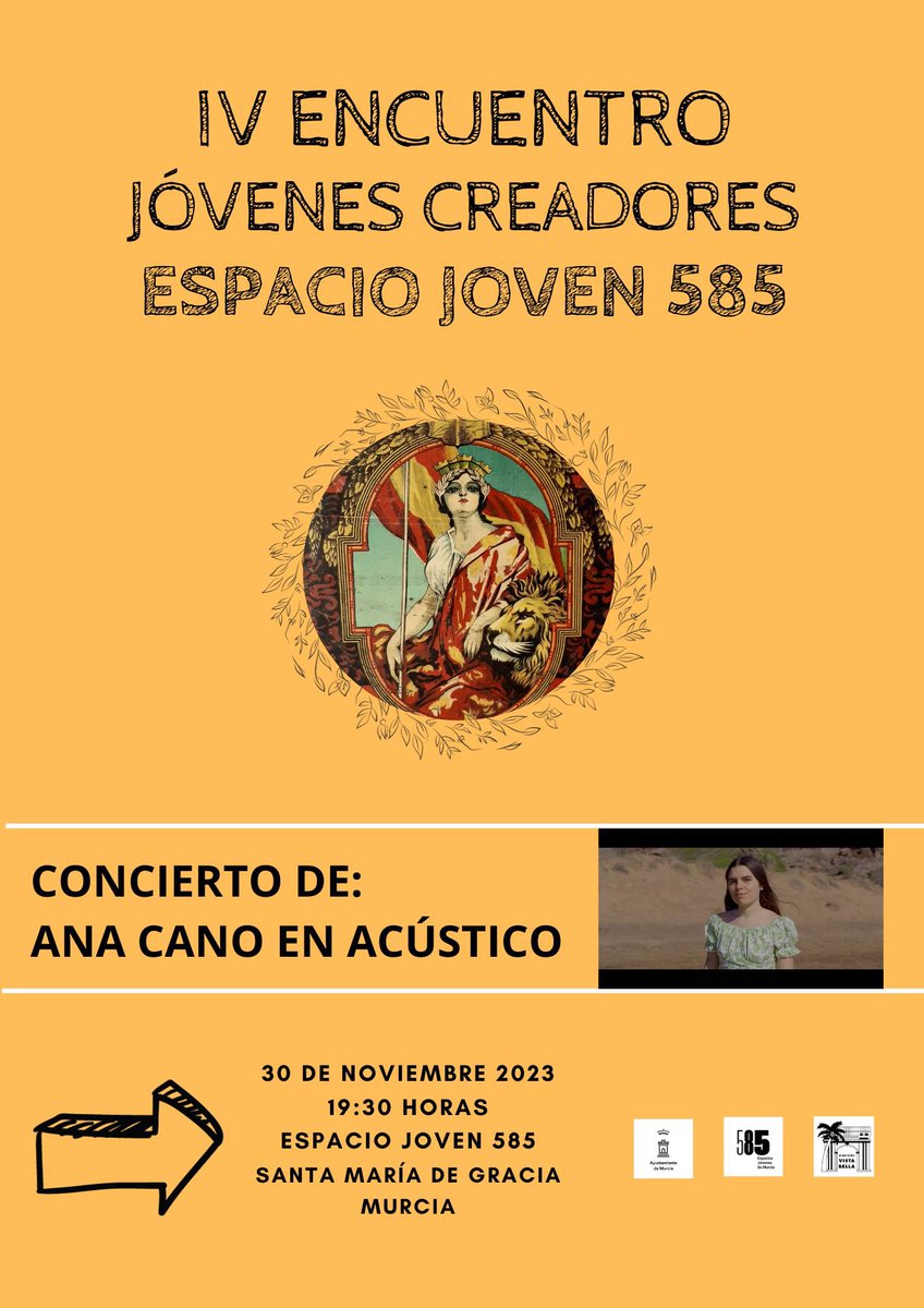 Agenda para hoy:
<a href="/anathisiswar/">ana cano</a> en concierto 
Lugar: Espacio Joven 585m2
Hora: 19:30
Precio: Gratuito