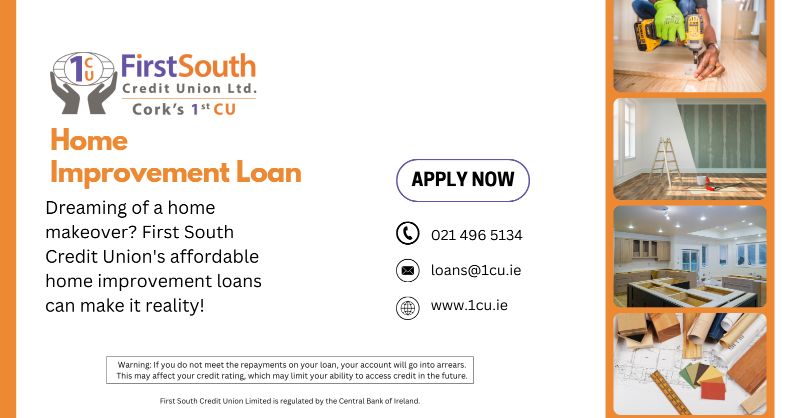 FSCUcork's tweet photo. Time for a change? Get started on your home makeover today with First South Credit Union's affordable home improvement loans. #homerenovation