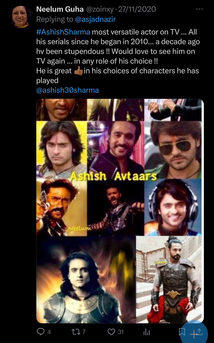 AashieshAdmirers ∞💙∞ (@ashishadmirers) on Twitter photo <a href="/Anna22361/">Anna22361</a> <a href="/zoinxy/">Neelum Guha</a> <a href="/ArchanaTaide/">Archana T Sharma</a> <a href="/ashish30sharma/">Aashiesh Sharrma</a> Love&miss Neelum <a href="/zoinxy/">Neelum Guha</a> ❤️ 27/11/20 wholeheartedly wished to see Aashiesh on TV again In a role of his choice…..😇🌟
#happybirthdayneelum 🎂 <a href="/Anna22361/">Anna22361</a> <a href="/zoinxy/">Neelum Guha</a> <a href="/ArchanaTaide/">Archana T Sharma</a> <a href="/ashish30sharma/">Aashiesh Sharrma</a> Love&miss Neelum <a href="/zoinxy/">Neelum Guha</a> ❤️ 27/11/20 wholeheartedly wished to see Aashiesh on TV again In a role of his choice…..😇🌟
#happybirthdayneelum 🎂