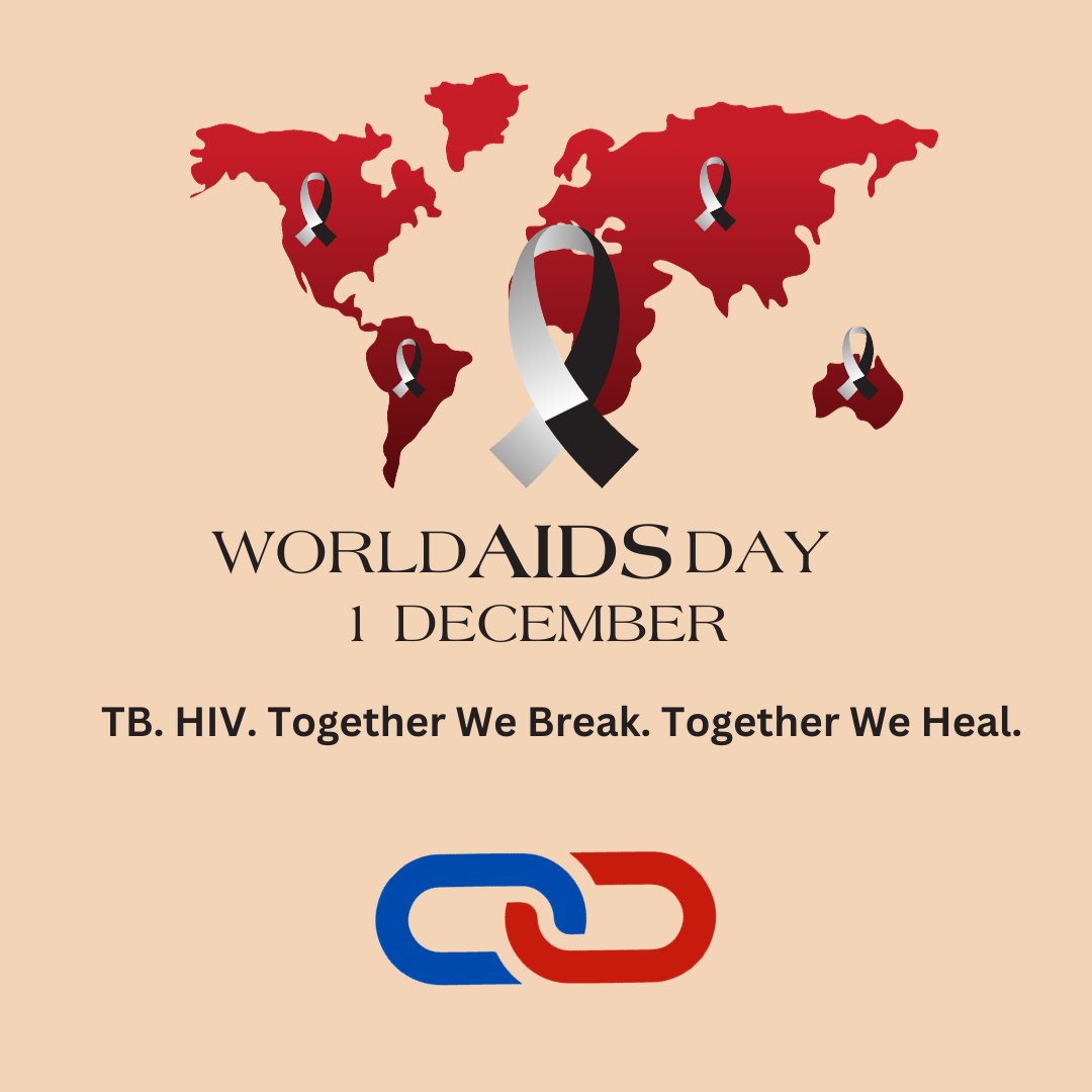 Breaking the chains of TB and AIDS together this #WorldAIDSDay. Let's raise awareness about their deep connection and work towards a healthier, interconnected future. 💙❤️#EndTB