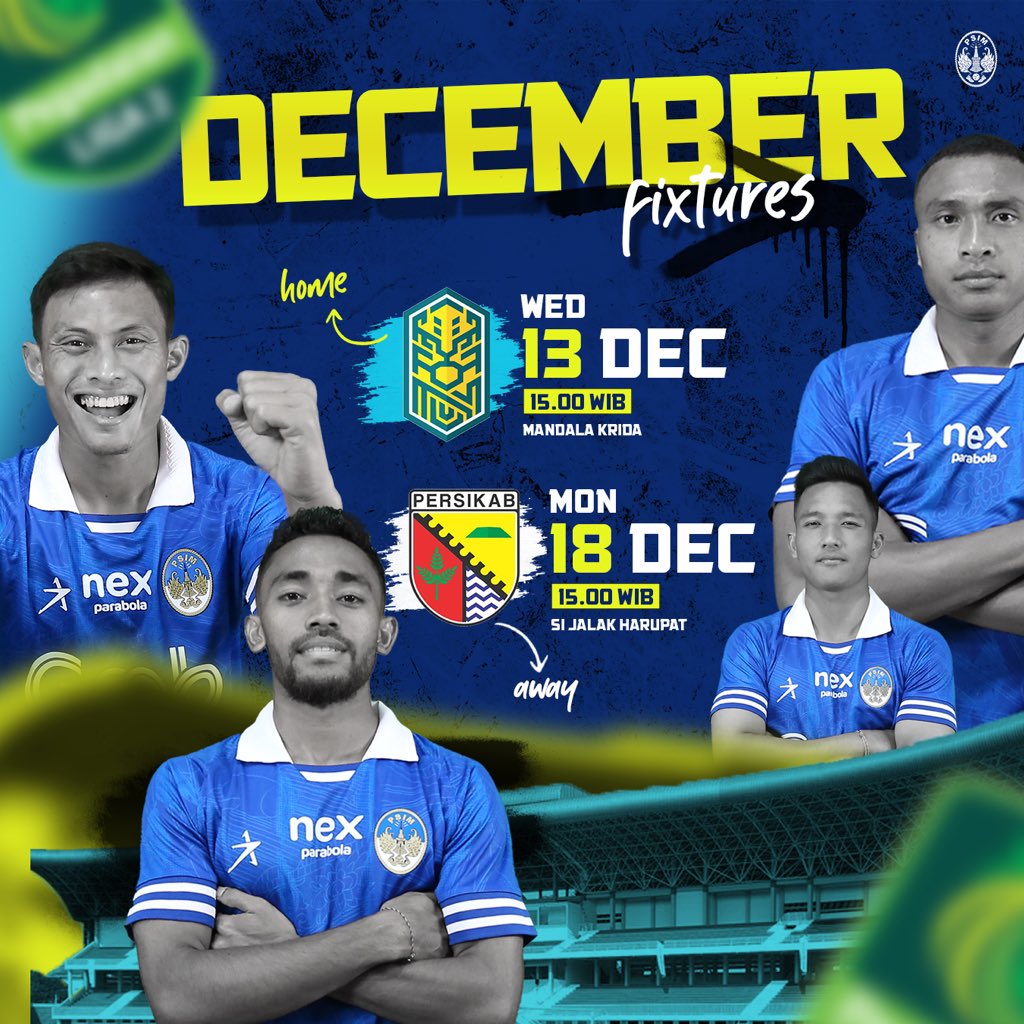 PSIMJOGJA's tweet photo. Perubahan jadwal pertandingan Laskar Mataram di bulan Desember. Jangan lupa simpan dan catat tanggalnya! 🔥

#1STIMEWA 
#LaskarMataram
#AYDK https://t.co/Y5LskaOpkW