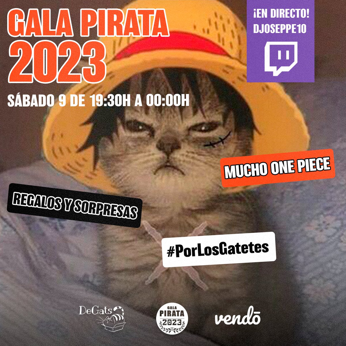 vendo_app's tweet photo. YA QUEDA NADA PARA LA #GalaPirata23 🔥

Se viene un evento increíble, sorpresas, regalos y mucho #ONEPIECE

Todo sea #PorLosGatetes https://t.co/Yscc7LJiDm