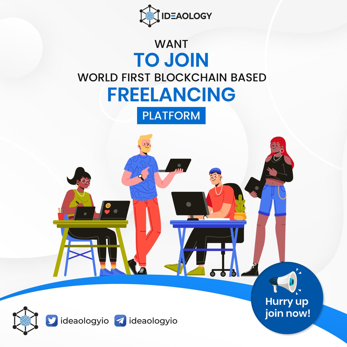 Want to join World First Blockchain Based Freelancing Platform ?? 

Join @workas_pro 

For Buyers & Seller its 100% Secure 

➡️Buyers: You can Hire world best Freelancers using WorkAsPro and you know the best part is it 100% Free  , No Platform Fee 

Hurry Up !!! Join Now

#IDEA