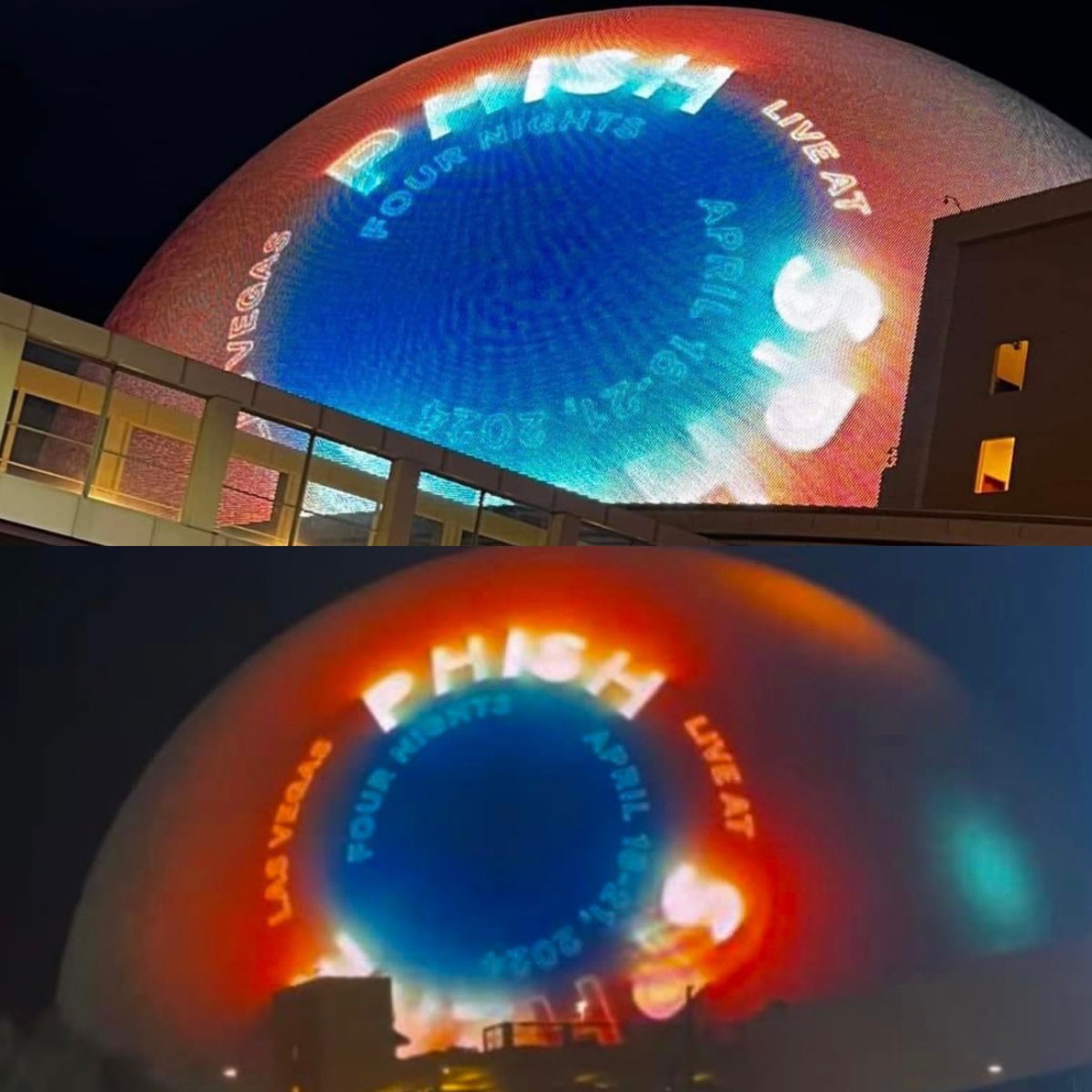 Meanwhile at the Sphere out in Las Vegas last night... #phish