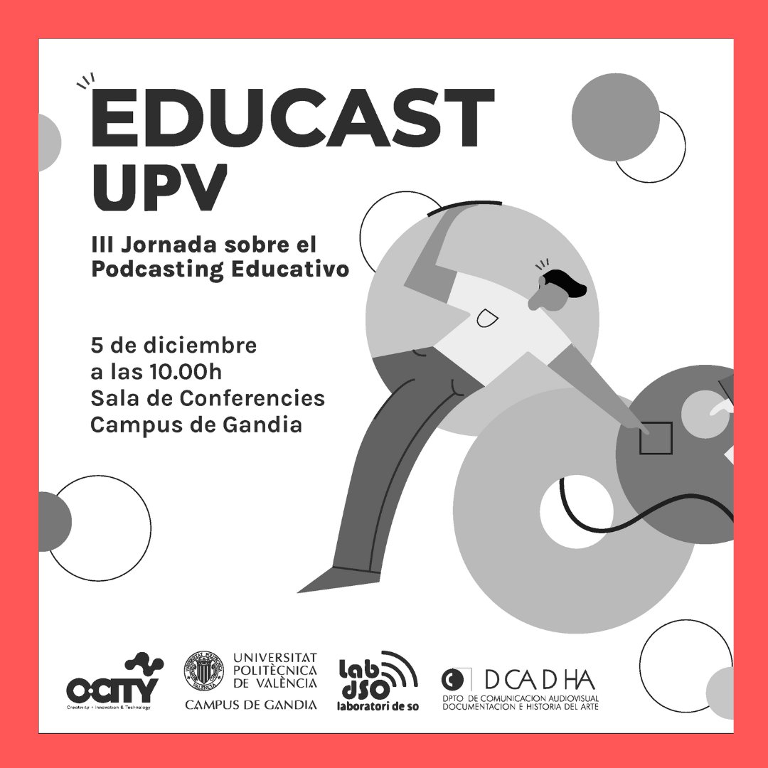 dcadhaupv's tweet photo. III Jornada sobre el Podcasting Eudcativo - EDUCAST 🎙️🎧

Este 5 de diciembre vuelve @EducastUPV , esta 3º ed. reflexiona sobre el podcast como herramienta educativa. 📚

⏰A las 9.30H en la Sala de Conferencias 1-4
📍Campus de Gandía UPV

Más info: https://t.co/ZM6hU1FJ60 https://t.co/liF4DLkMOD