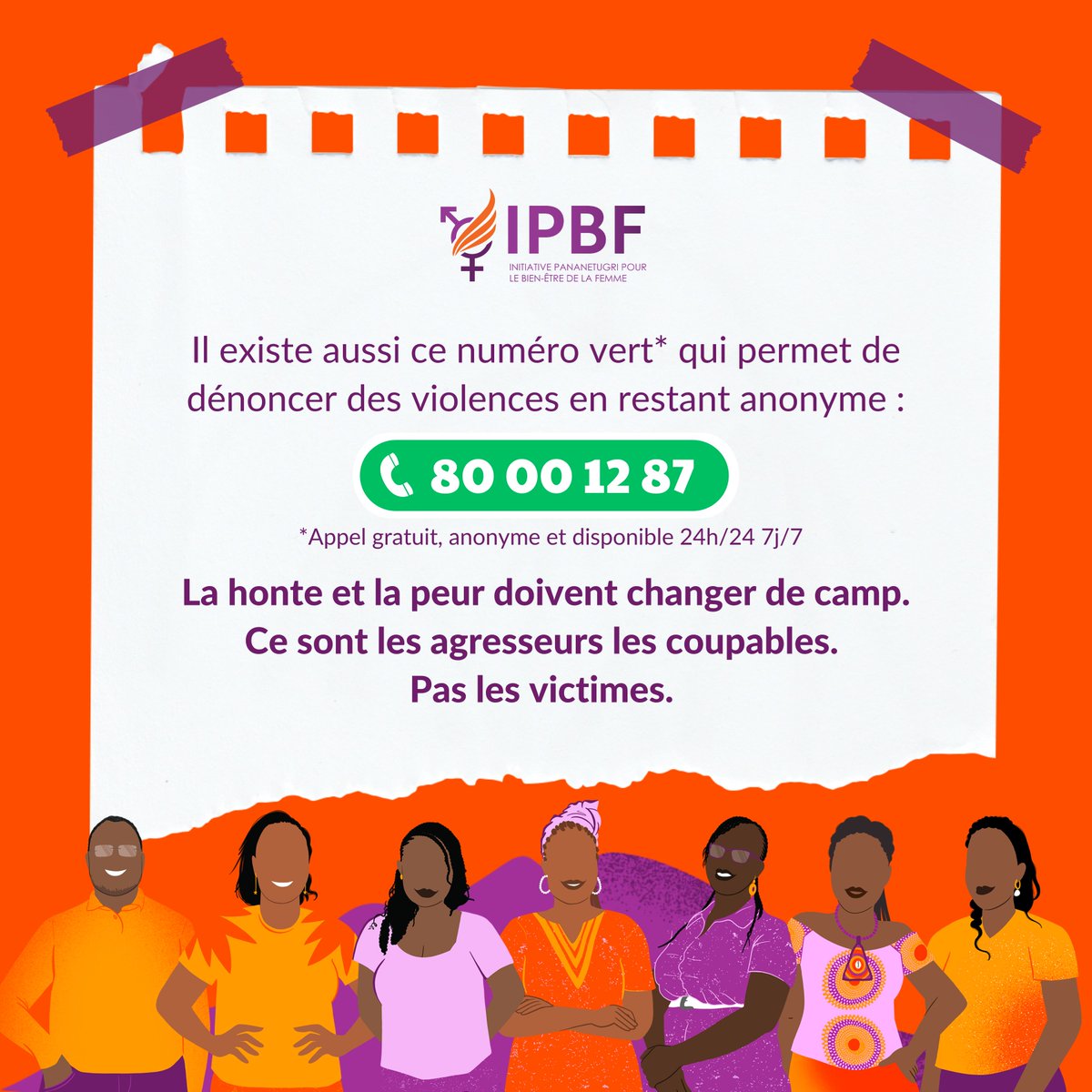 Dénoncer les auteurs de violences conjugales est bien plus qu'un acte de courage, c'est un puissant moyen de stopper le cycle de la violence.
 
En refusant de rester silencieux·ses, nous envoyons un message clair : la violence n'a pas sa place ✋🏾
 
#16DaysOfActivism2023