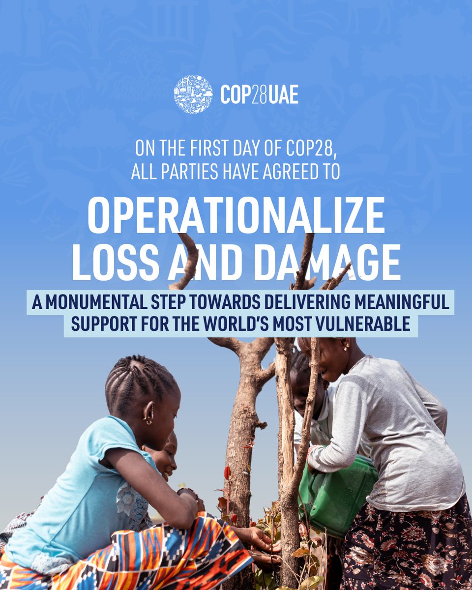 “We’ve delivered history today. The first time a decision has been adopted on day 1 of any COP. And the speed in which we have done so is also historic.

Getting this done demonstrates the hard work of so many, particularly members of the transitional committee who worked